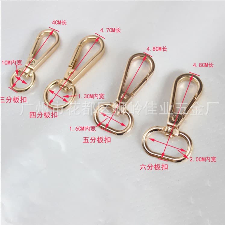 ตะขอ คอหมา สำหรับสายกระเป๋า ขนาด 2, 2.5 , 3.2 , 3.8 cm. คู่ละ รูปที่ 4