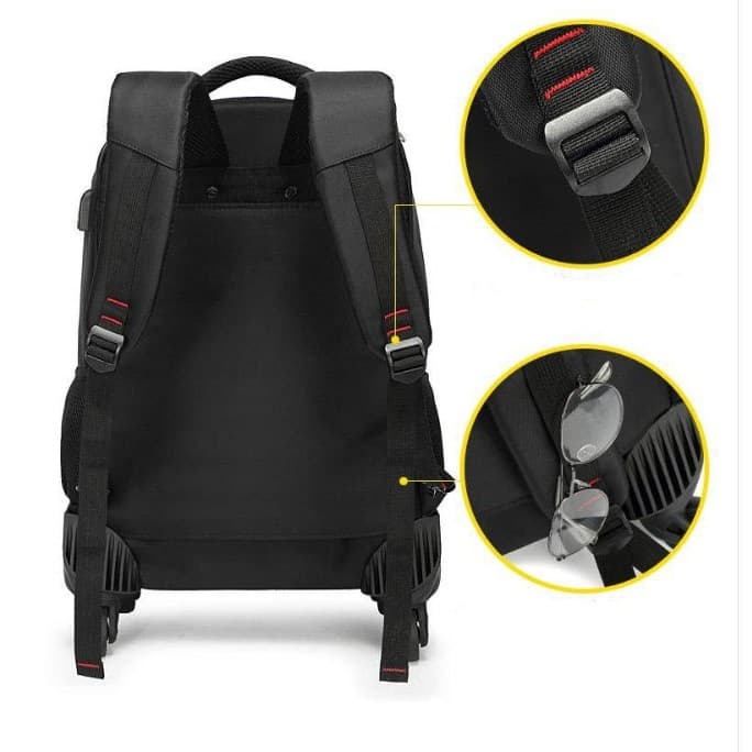กระเป๋าเป้ล้อลาก 4 ล้อ มีช่องใส่โน๊ตบุ๊ค มีช่องUSB กันน้ำได้ รูปที่ 4