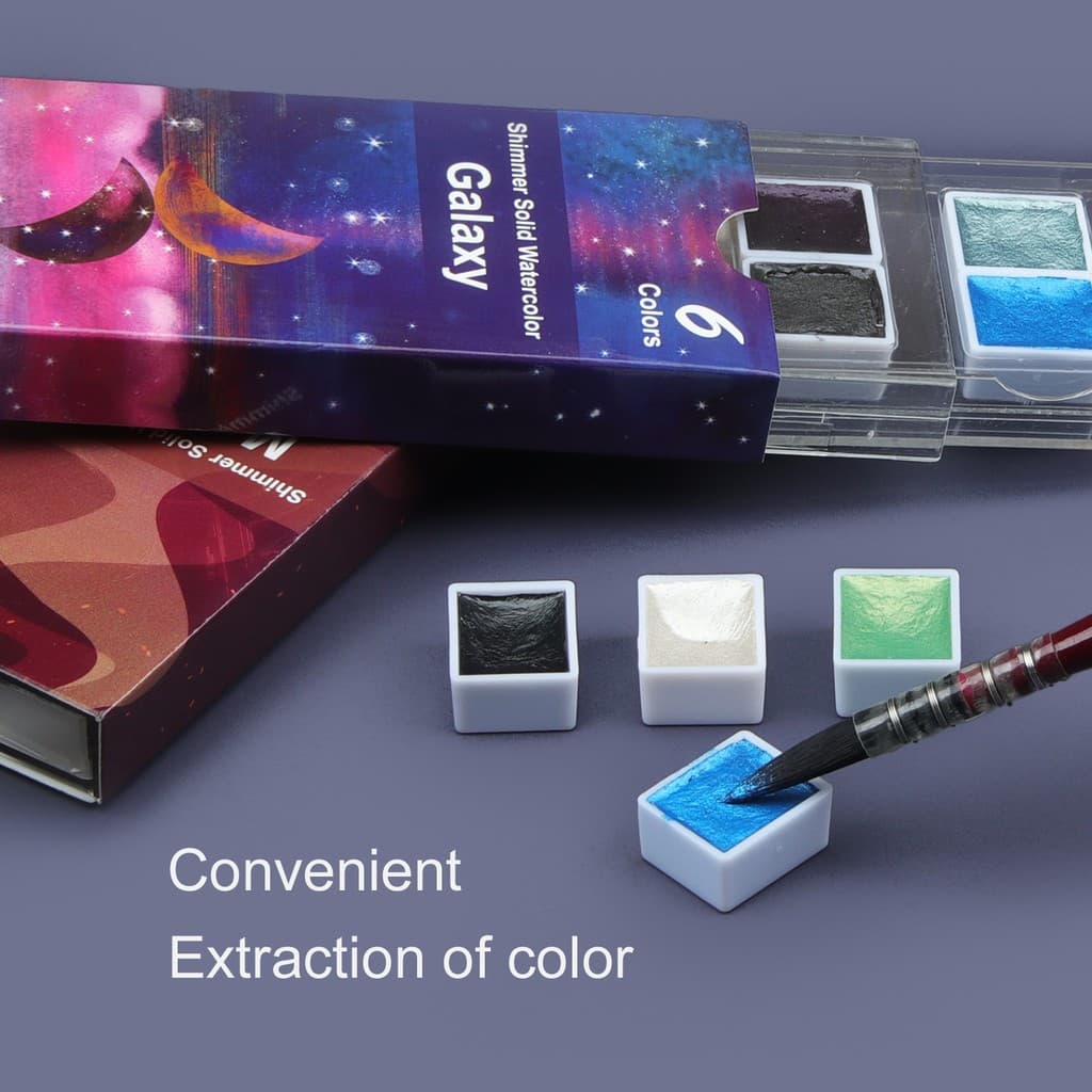 SeamiArt New ชุดสีน้ำเมทัลลิก แบบพกพา 6 / 12 สี สําหรับตกแต่งเล็บ รูปที่ 7