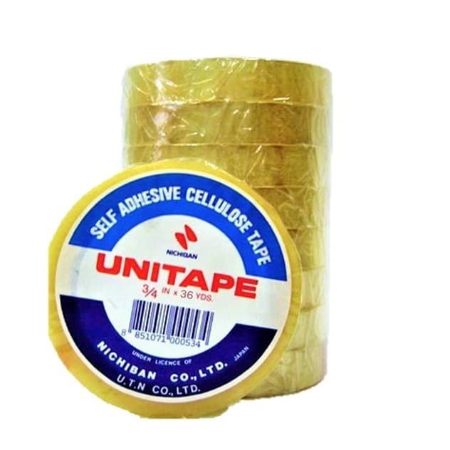 เทปใส UNITAPE แกน เล็ก / แกน ใหญ่ " ขนาด 3/4" ขนาด 1 นิ้ว " ขนาด 0.5 นิ้ว รูปที่ 3