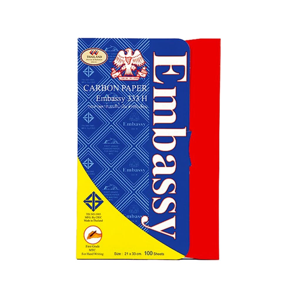 กระดาษคาร์บอน กระดาษก๊อปปี้ สีน้ำเงิน Embassy No.333H แผ่นคาร์บอน Carbon Paper รูปที่ 9