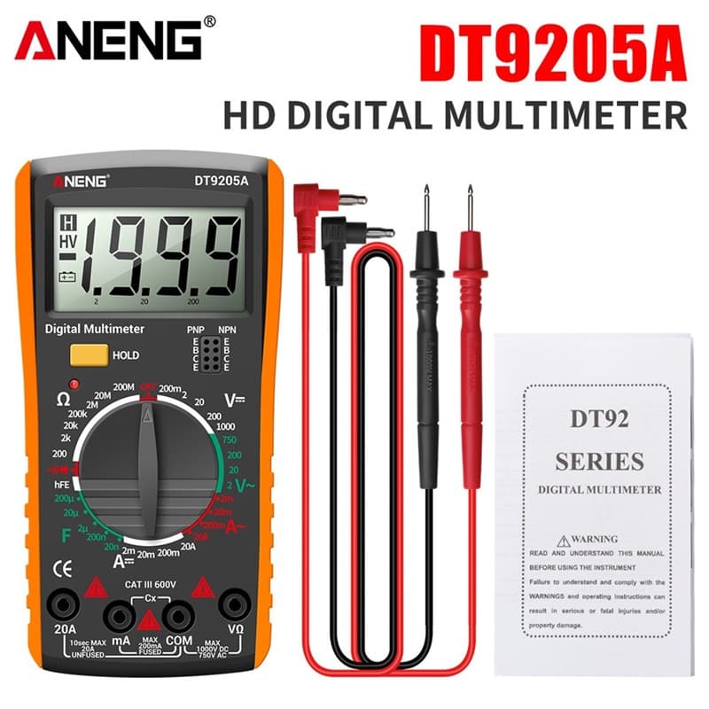 มัลติมิเตอร์ DT9205A มัลติมิเตอร์ดิจิตอล มิตเตอร์วัดไฟ วัดกระแสไฟ ดิจิตอลมัลติมิเตอร์ มิตเตอร์วัดไฟดิจิตอล multimeter รูปที่ 7