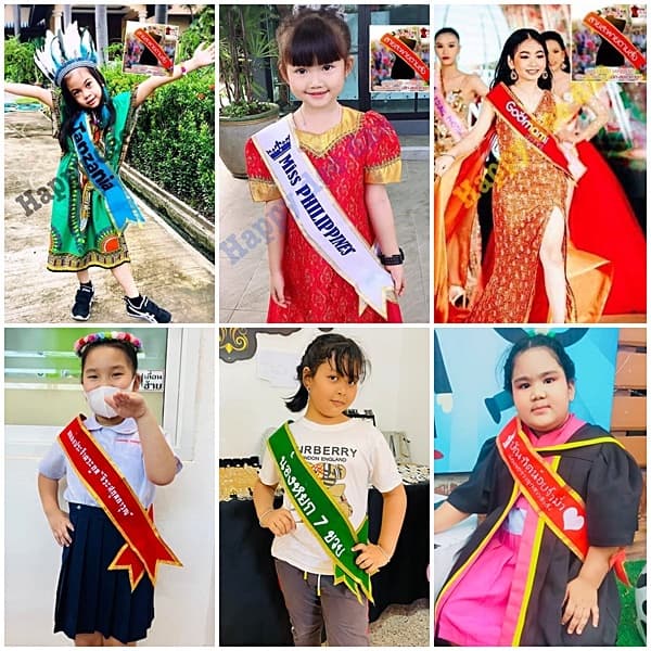 สายสะพายเด็กสั่งทำระบุข้อความได้ สายสะพายบัณฑิตน้อย,สายสะพายวันเกิดเด็ก ผ้ากำมะหยี่อย่างดีมีหลายสี รูปที่ 4