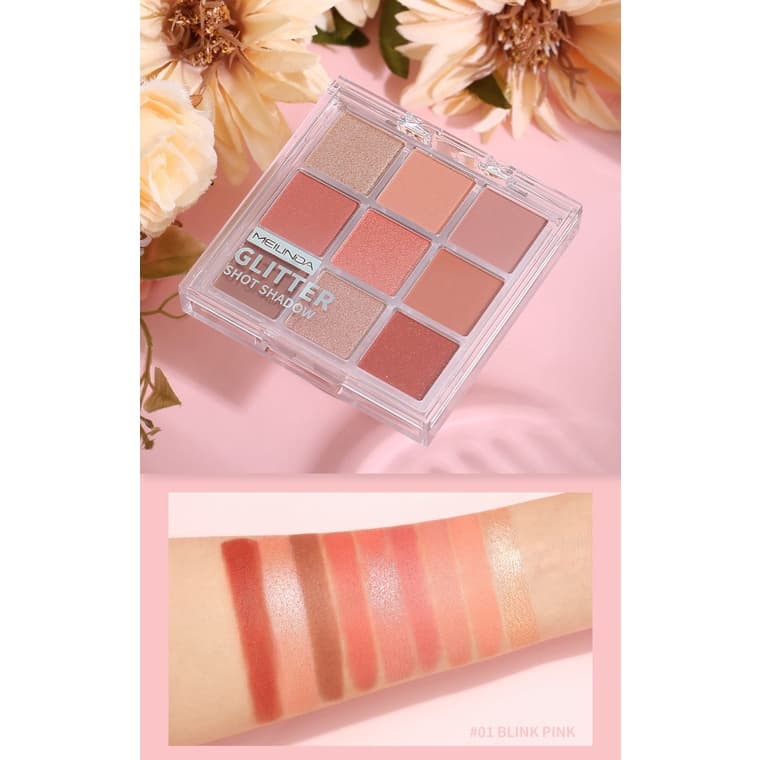 MEILINDA Glitter Shot Shadow พาเลทท์อายแชโดว์ รูปที่ 2