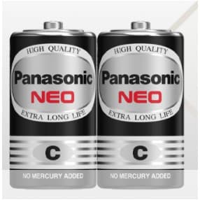 ถ่านไฟฉาย Battery Carbon Zink Neo สีดำ size"C" Panasonicแท้ กล่องละ24ก้อน รูปที่ 2