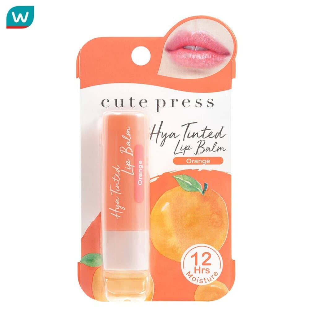 Cute Press คิวท์เพรส ไฮยา ทินท์ ลิป บาล์ม 3.7ก. #02 ออเร้นจ์ รูปที่ 3