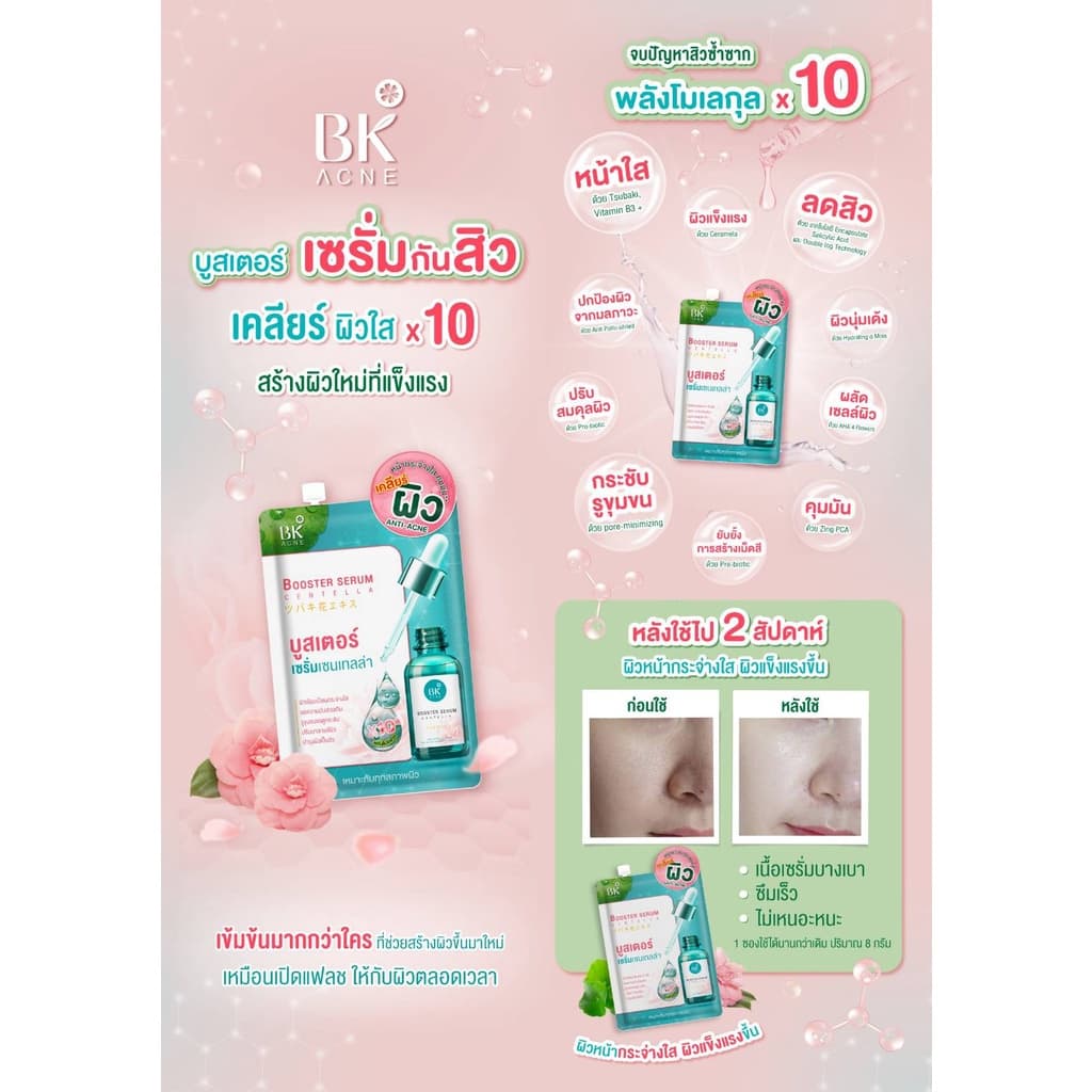 กล่องx6ซองBK Acne บีเค เอคเน่ แบบซองยกล่อง รูปที่ 9