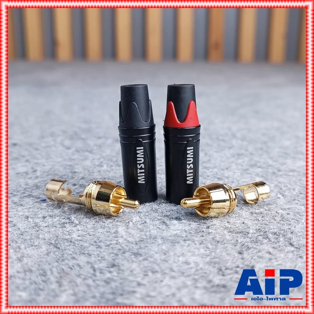 1คู่ MITSUMI 911R43EX RCA สีดำ + สีแดง ขั้วทอง ปลั๊ก RCA ตัวผู้ แจ็คอาร์ซีเอตัวผู้ ปลั๊ก RCA สำหรับเข้าสาย ต่อ สายสัญ... รูปที่ 7