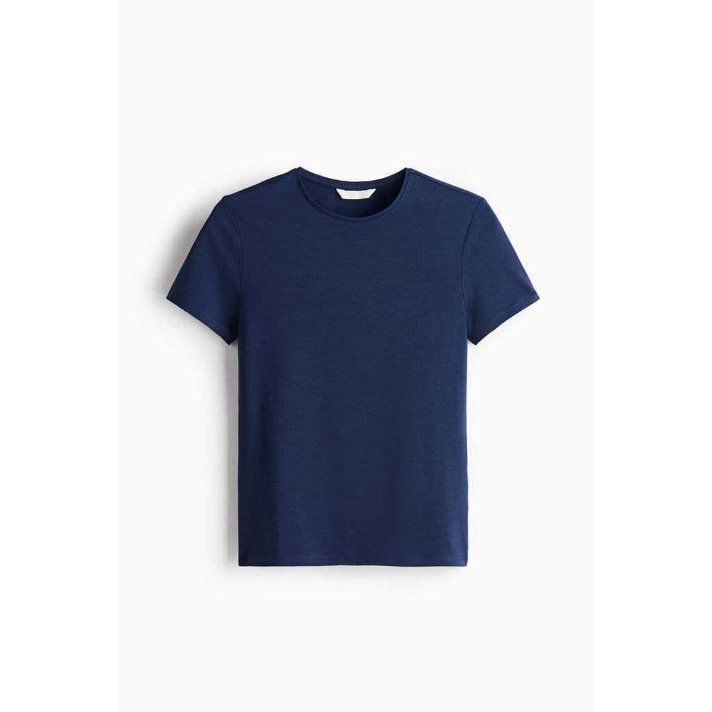 H&M เสื้อยืดฟิตติ้ง Women Fitted T-shirt 1260200_9 รูปที่ 5