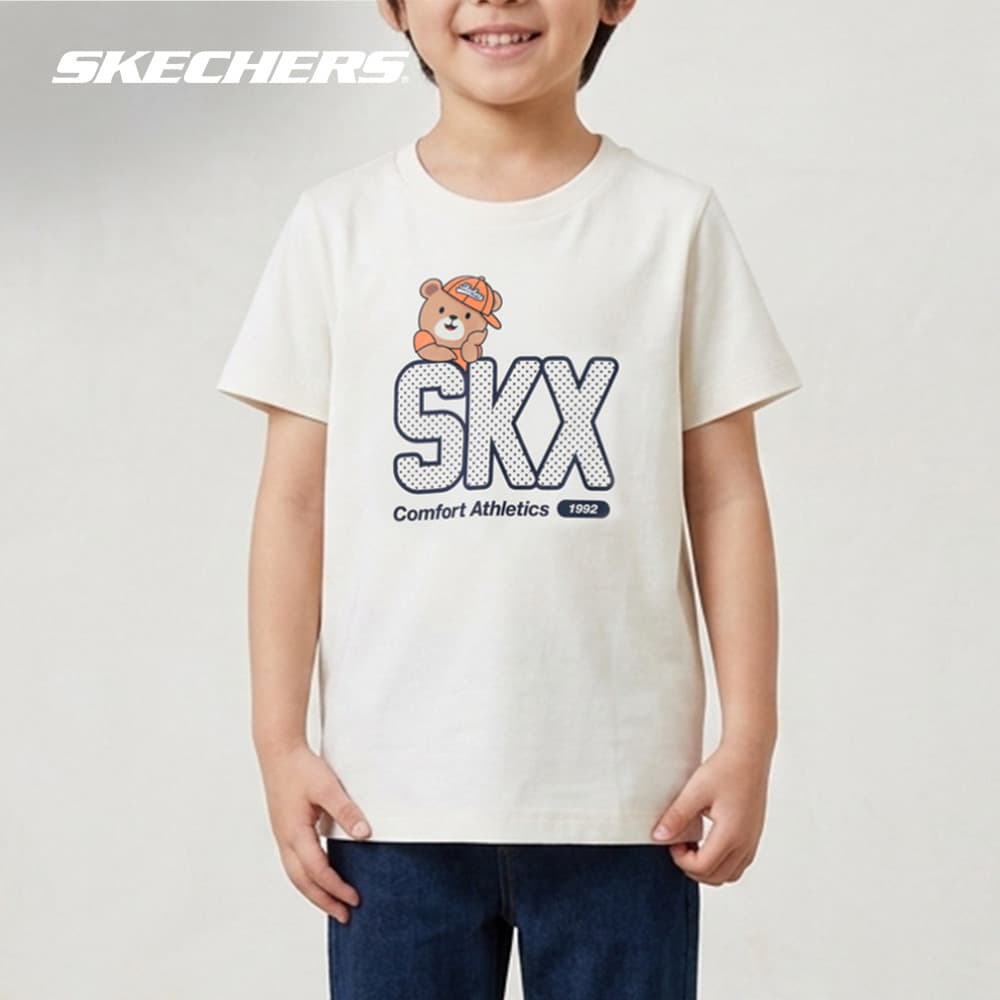 Skechers สเก็ตเชอร์ส เสื้อยืดแขนสั้นเด็กผู้ชาย Boys Comfort Athletic Short Sleeve Tee - SL424B655-OW02 รูปที่ 1