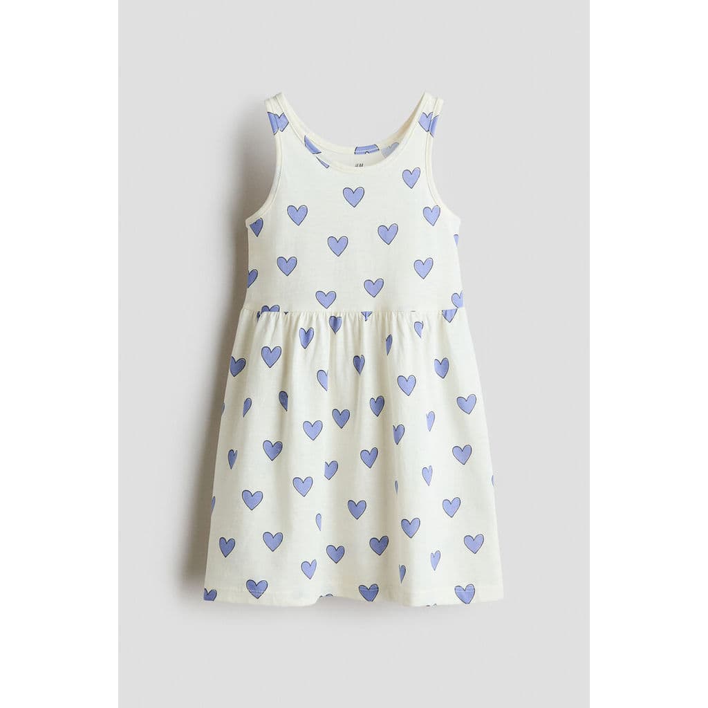 H&M เดรสผ้าฝ้ายพิมพ์ลาย Girls Printed cotton dress 1317542_1 รูปที่ 1