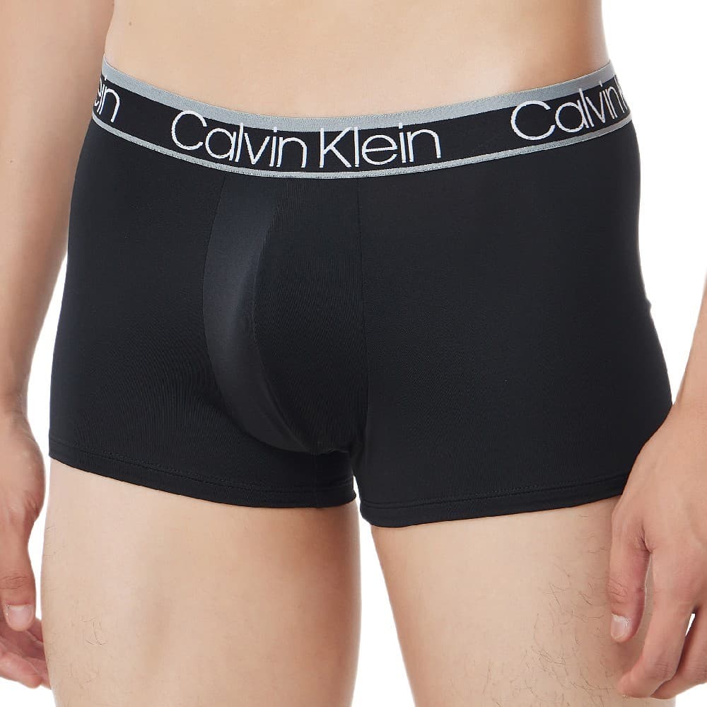 CALVIN KLEIN กางเกงในผู้ชาย Microfiber Stretch แพ็ค 3 ชิ้น ทรง Low Rise Trunk รุ่น NP2836O UB1-สีดำ รูปที่ 3