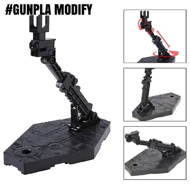 Action Base ฐานตั้งโมเดลกันพลาและฟิกเกอร์ 1/100 และ 1/144 ชนิดสีดำ รูปที่ 2