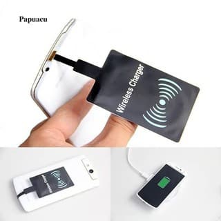 แผ่นรับสัญญาณชาร์จ ไร้สาย Qi Wireless Charger Receiver แผ่นรับรองการชาร์จ ที่ชาร์จไร้สาย รูปที่ 2