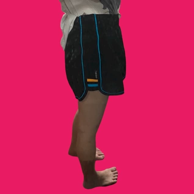 Easywears 170 สินค้าใหม่ กางเกงขาสั้น ใส่อยู่บ้าน ออกกำลังกาย ขาเว้า ตัดข้างสองสี รูปที่ 4