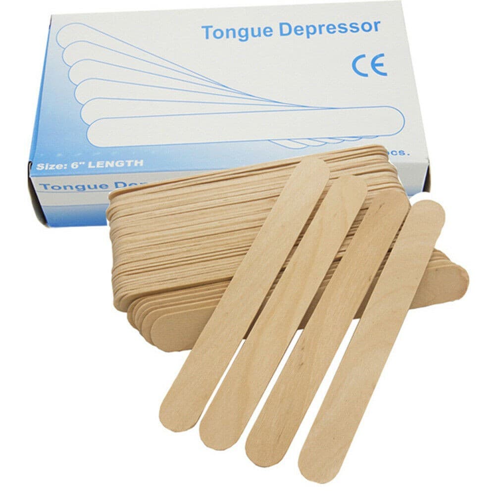 ไม้ไอศกรีม นาดใหญ่ 100 ชิ้น ไม้ไอติม ไม้กดลิ้น ใช้แล้วทิ้ง เครื่องเขียน Tongue Depressor A271 รูปที่ 2