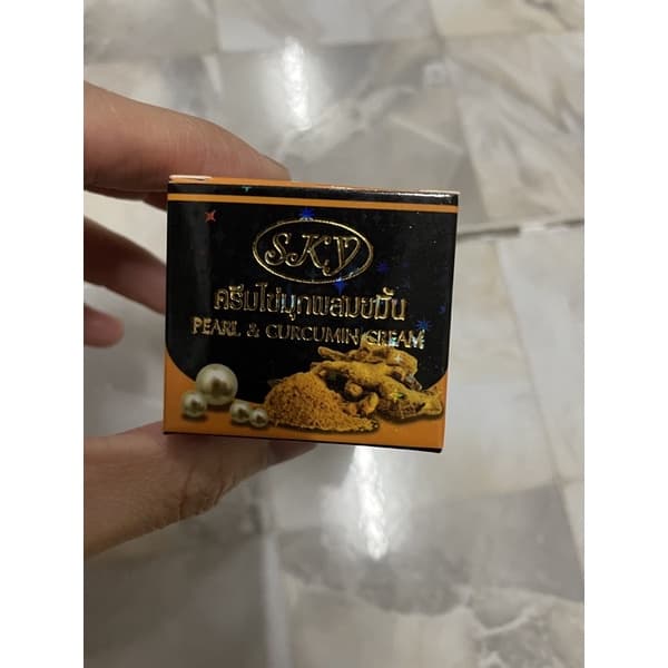 SKY ครีมไข่มุก กล่องดำ สติกเกอร์ทอง ของแท้ 20 กรัม รูปที่ 5