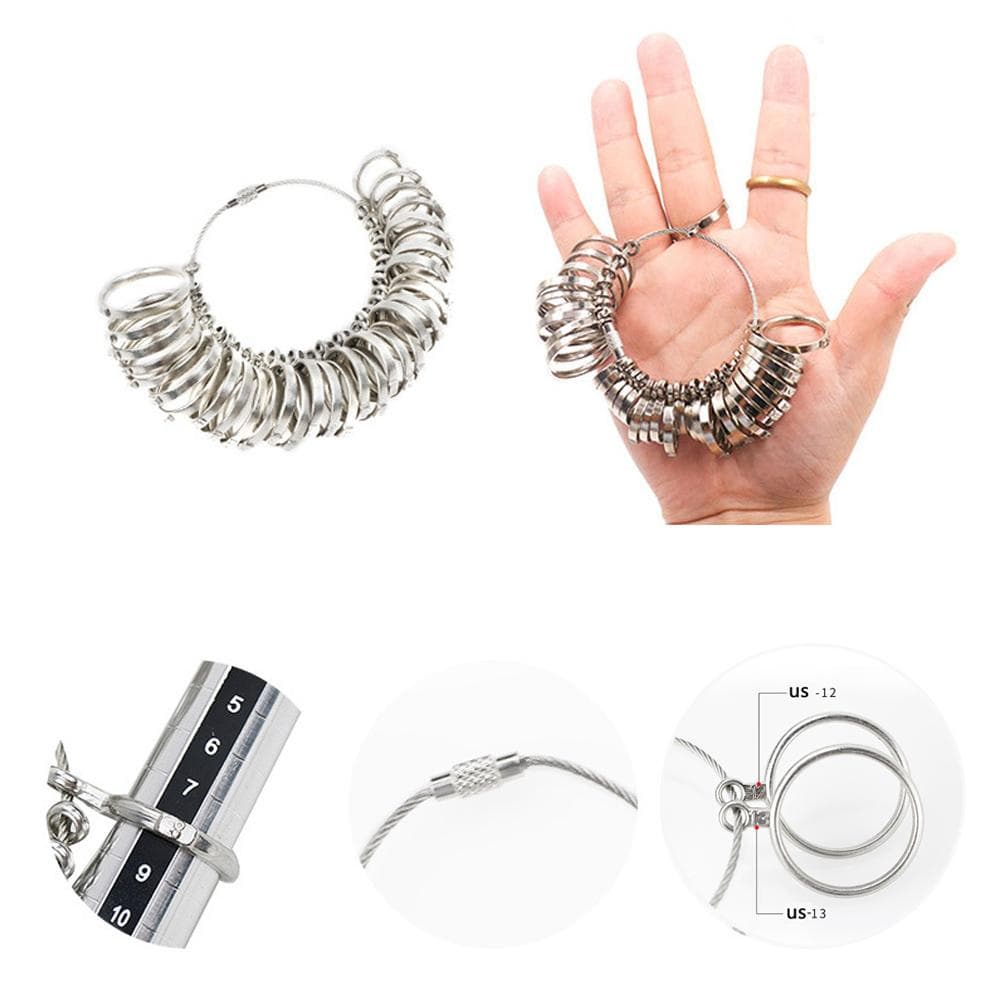 AMURA Finger Ring Sizer วัดโลหะแหวนวัดขนาดเครื่องมือ รูปที่ 4