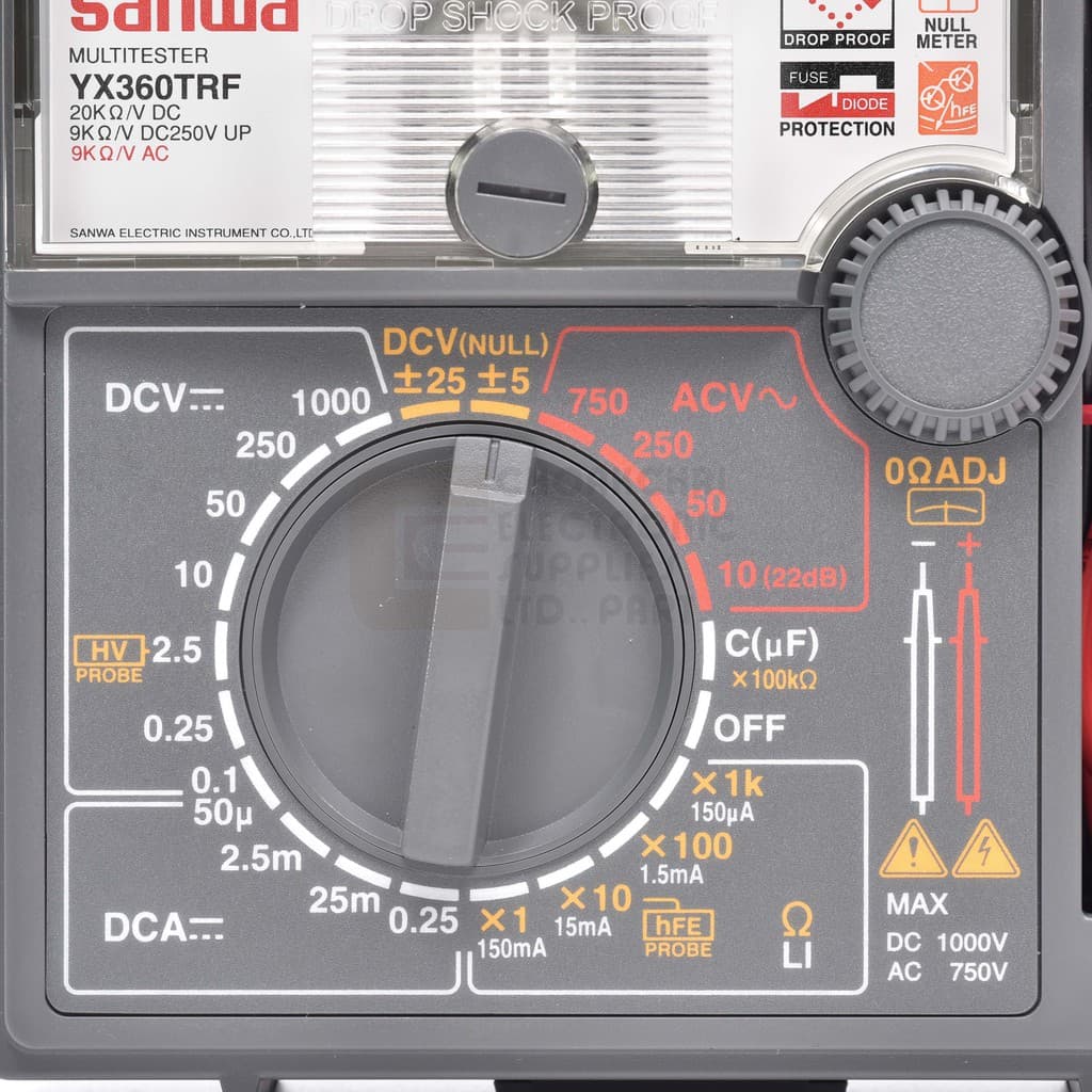 Sanwa อนาล็อก มัลติมิเตอร์ รุ่น YX360TRF มิเตอร์ เข็ม เครื่องวัดไฟ Analog Multimeter รูปที่ 4