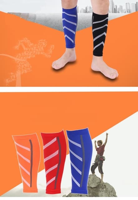 ‍‍ที่รัดน่องใส่วิ่งออกกำลังกาย ปลอกรัดน่องวิ่งมาราธอน ลดการเมื่อยล้า ลดการบาดเจ็บกล้ามเนื้อน่อง คุณภาพดีมาก รูปที่ 4