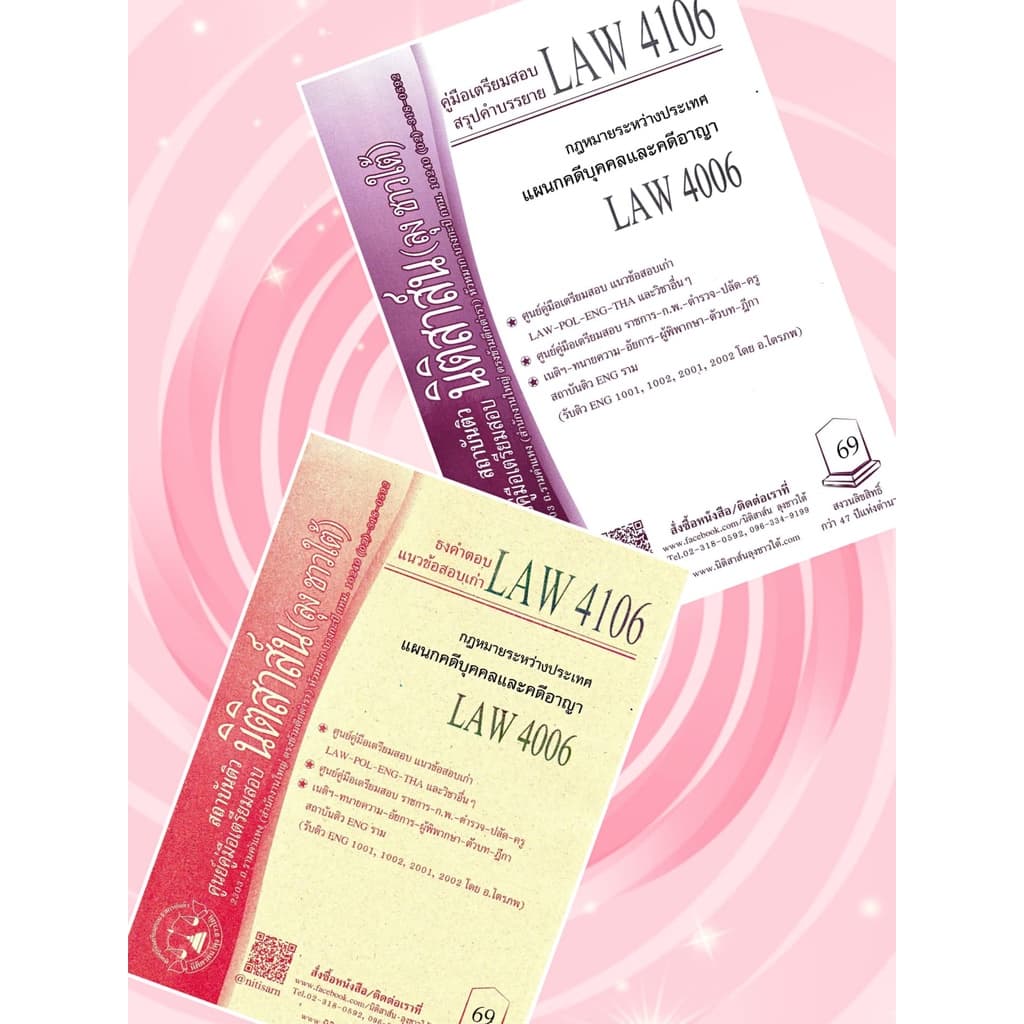 LAW 4106, LAW 4006 กม.ระหว่างประเทศแผนกคดีบุคคลและคดีอาญา ชีทราม รูปที่ 1