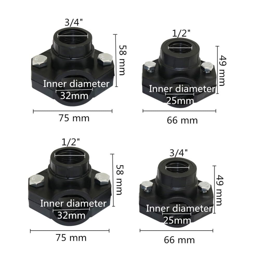 1/2 "3/4" ท่อข้อต่อคงที่ DN32/25 ท่อหนีบการเกษตรประหยัดน้ําชลประทานซ่อมท่อน้ํา รูปที่ 3