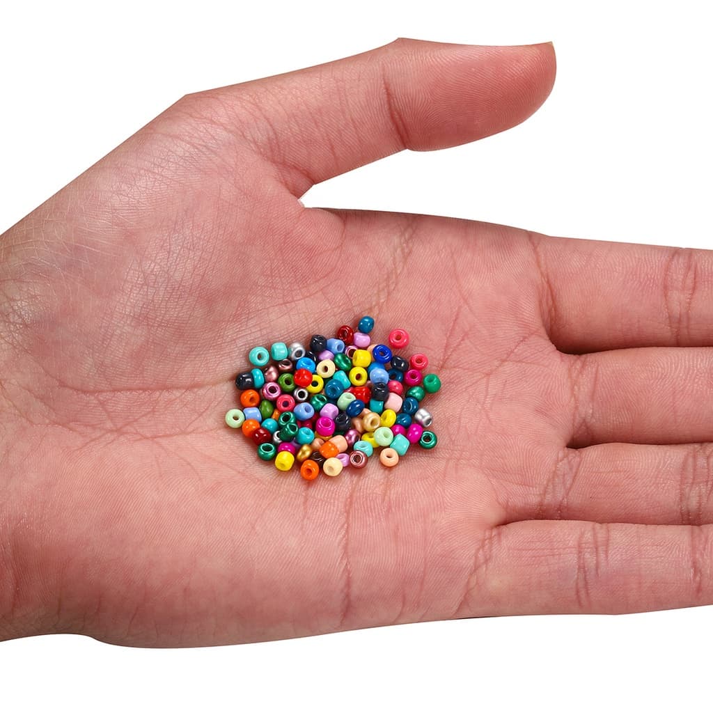 ST.KUNKKA 3-4mm ลูกปัดเม็ดทราย หลายสีลูกปัดแก้ว ลูกปัดทรงกลมขนาดเล็ก 300-600 ชิ้น รูปที่ 5