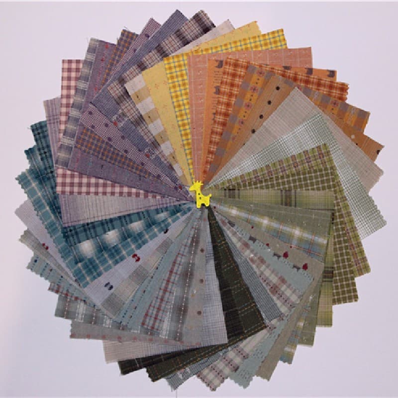 9*12 ซม.ญี่ปุ่นเส้นด้ายย้อมผ้าทําด้วยมือ DIY Patchwork ผ้าฝ้าย 100% kain สําหรับเย็บตุ๊กตาผ้านวมผ้า Bundle 50 ชิ้น/ล็อต รูปที่ 1