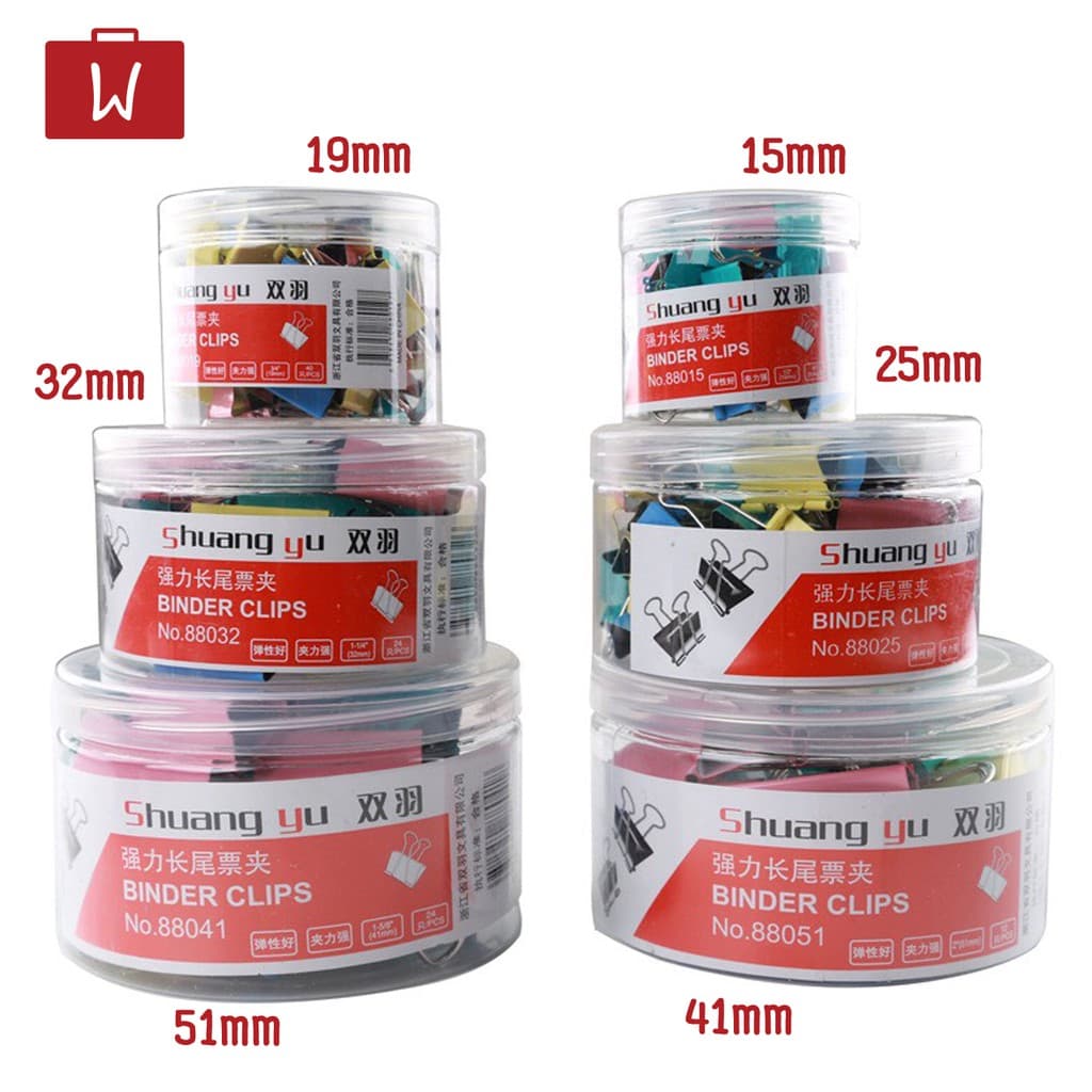 Oneworkstory คลิปหนีบกระดาษ 15/19/25/32/41/51mm คลิปดำ คลิปสี ตัวหนีบกระดาษ ที่หนีบกระดาษ Black binder clip paper clips รูปที่ 9