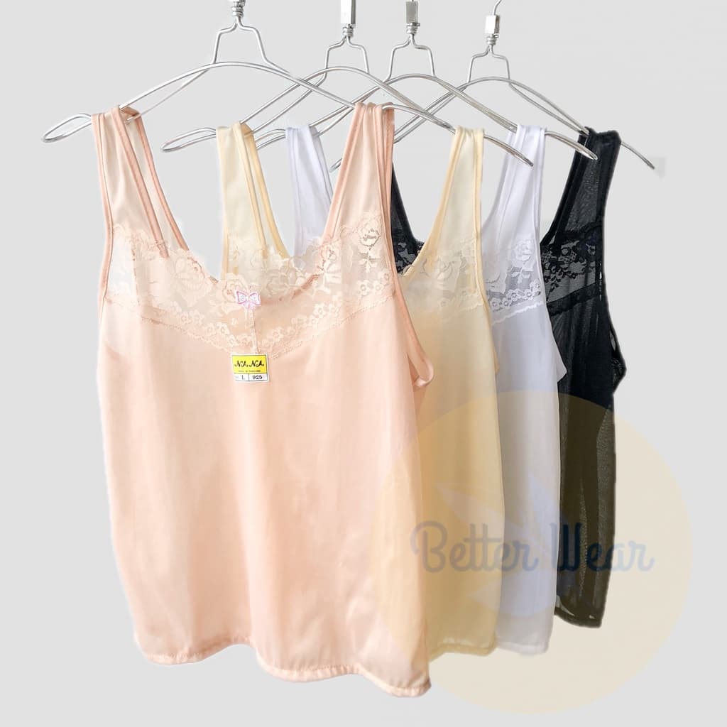 Nana905-925 เสื้อกล้ามซับในซีทรู คอลายลูกไม้ ไซส์ L-XL รูปที่ 1