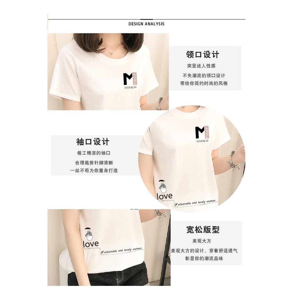เสื้อแฟชั่นผู้หญิง แขนสั้น สไตล์เกาหลี สวมใส่สบาย รูปที่ 7