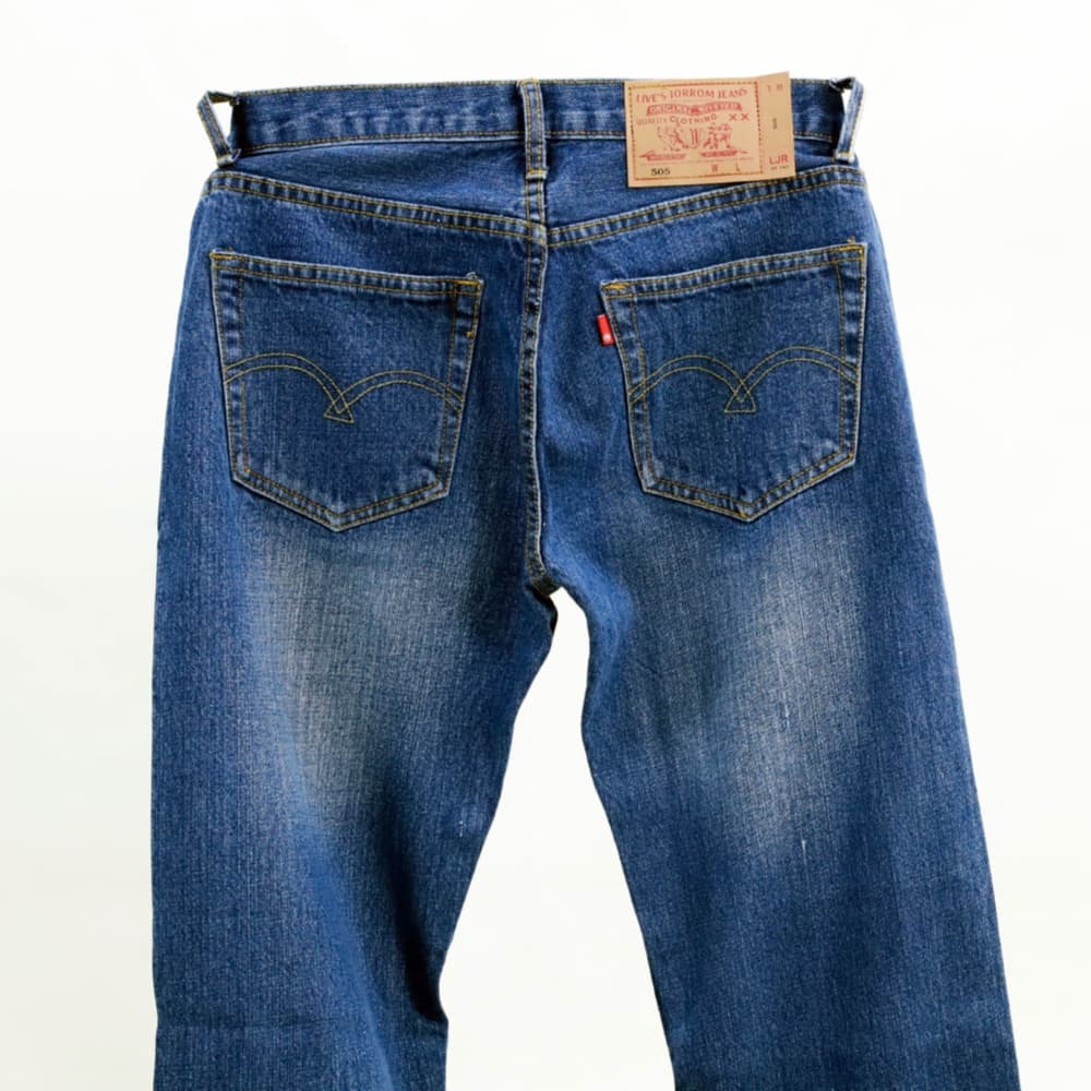 กางเกงยีนส์ ผู้ชาย ริมแดง ทรงกระบอก ผ้าไม่ยืด สีน้ำเงิน LJR Jeans Selvedge Denim Men Jeans รูปที่ 9