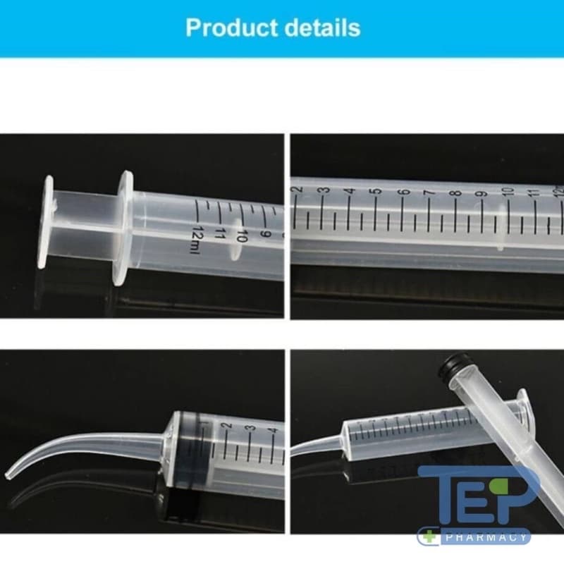 ถูกที่สุดไซริงค์ปลายโค้ง ไซริงค์กำจัดนิ่วทอนซิล ลดกลิ่นปาก Dental irrigation syringe 12ml หลอดฉีดน้ำ รูปที่ 5