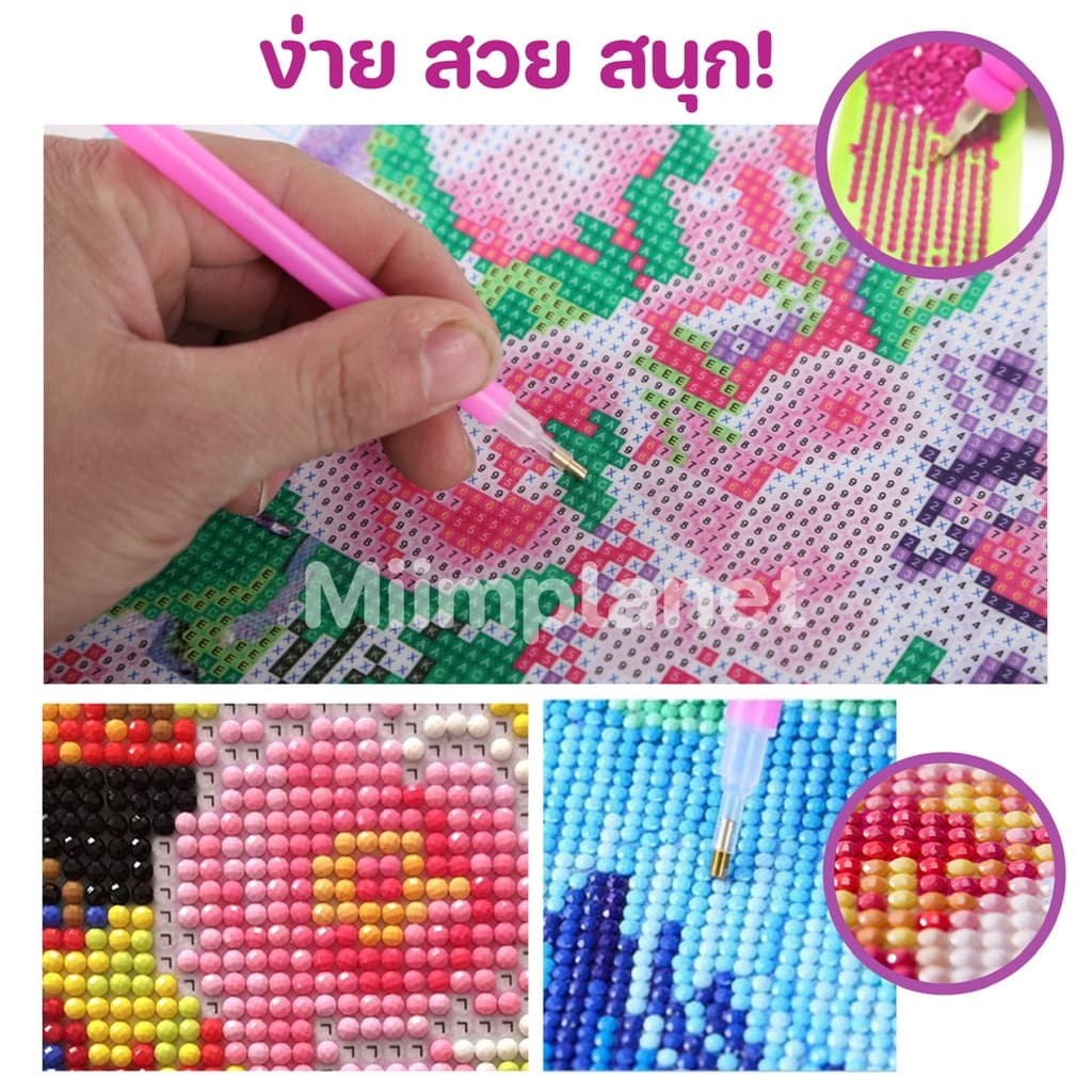 NEW! มีลายใหม่ ครอสติสคริสตัล ภาพติดเพชรคริสตัล 30x40cm 5D DIY Diamond Painting การ์ตูน เจ้าหญิง Princess แต่งบ้าน รูปที่ 4