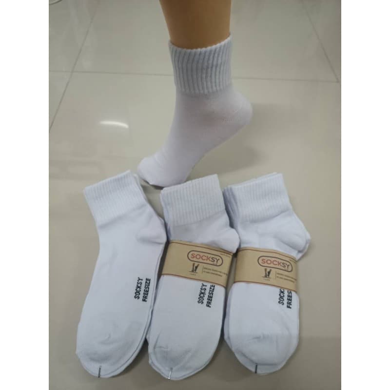 38.ถุงเท้าข้อกลางป้าย socksy ราคายกโหลมี12 คู่ รูปที่ 3