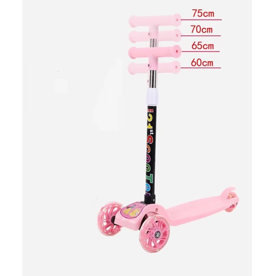 Scooterเด็ก สกู๊ตเตอร์ส สกู๊ตเตอร์เด็ก3ล้อ ปรับความสูงได้ 3ระดับ ข้างต้น3สกู๊ตเตอร์กันลื่นขาเดียวเด็กทารก รูปที่ 4