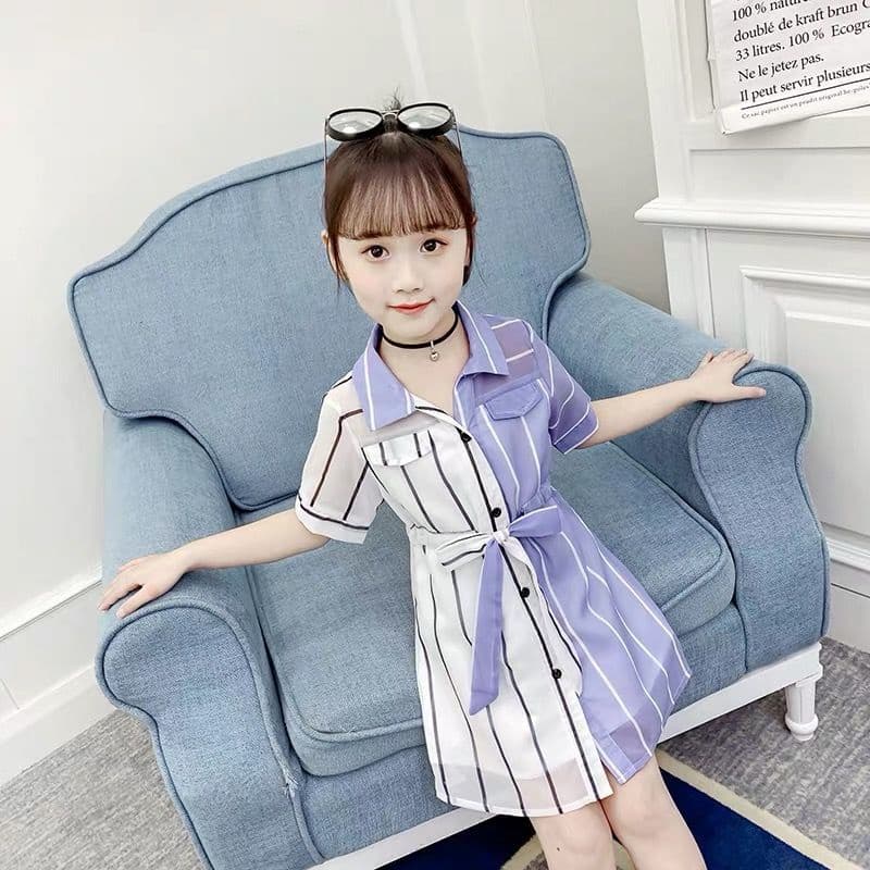 KiKiO สาวชุดฤดูร้อน 2022 เด็กใหม่เกาหลีฤดูร้อนชีฟองเด็กกระโปรงสาวตะวันตกชุดเจ้าหญิง รูปที่ 6