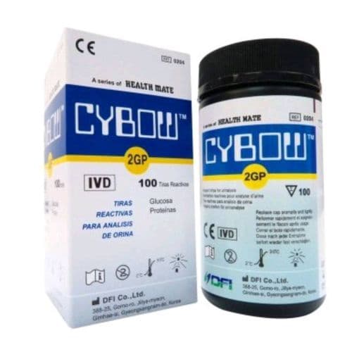 URINE STRIP 2Pที่ตรวจ ชุดตรวจCYBOWแผ่นตรวจเบา.หวาน ตรวจโปรตีนในปัสสาวะ​ แถบตรวจน้ำตาล น้ำตาล+โปรตีน รูปที่ 1