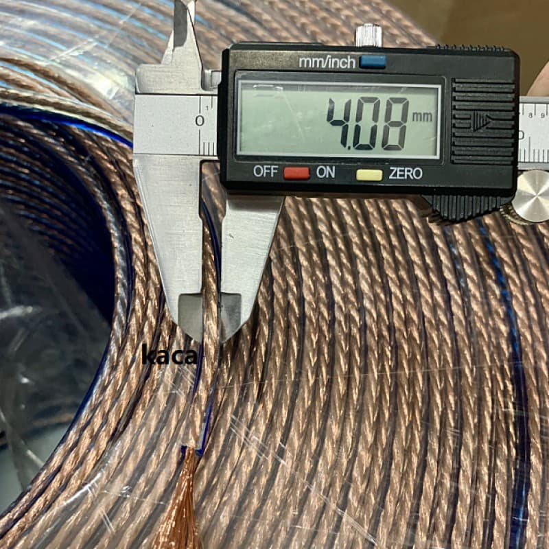 Audio cable สายลำโพงซับเบส O.D.4 x 8 mm 1-5m สายลำโพงใส สายเครื่องเสียง speaker HomeTheater รูปที่ 3