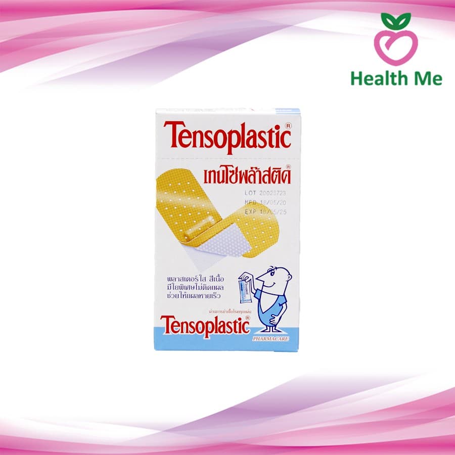 Tensoplastic เทนโซพล๊าส 100 ชิ้น พลาสเตอร์ พลาสติกสีเนื้อ ติดแน่น 1 กล่อง รูปที่ 1