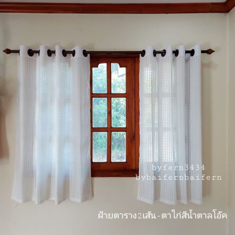 ผ้าม่านผ้าฝ้าย สไตล์มินิมอล แบบเจาะตาไก่ รูปที่ 8