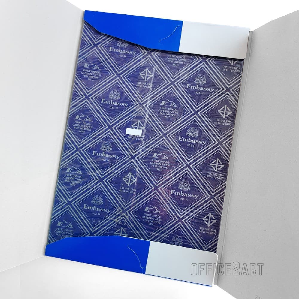 กระดาษคาร์บอน กระดาษก๊อปปี้ สีน้ำเงิน Embassy No.333H แผ่นคาร์บอน Carbon Paper รูปที่ 4
