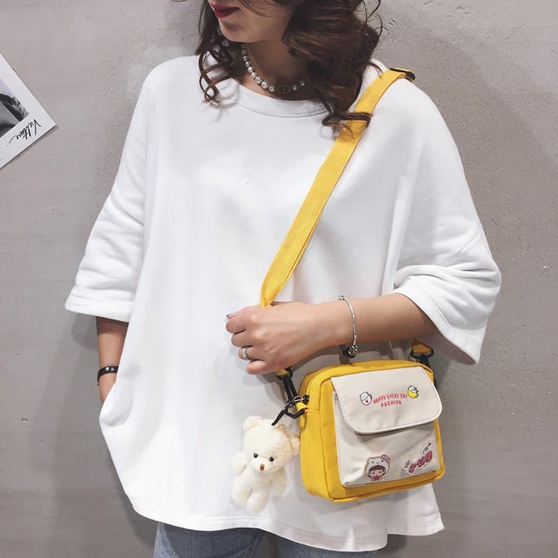 ใส่ SPC115BAG ลด 15.-ขั้นต่ำ 150.- กระเป๋าสะพายข้าง ทรูโทนน่ารัก ใบเล็กระเป๋าผู้หญิง ผู้ชาย สามารถใช้ได้ CC-225 รูปที่ 7