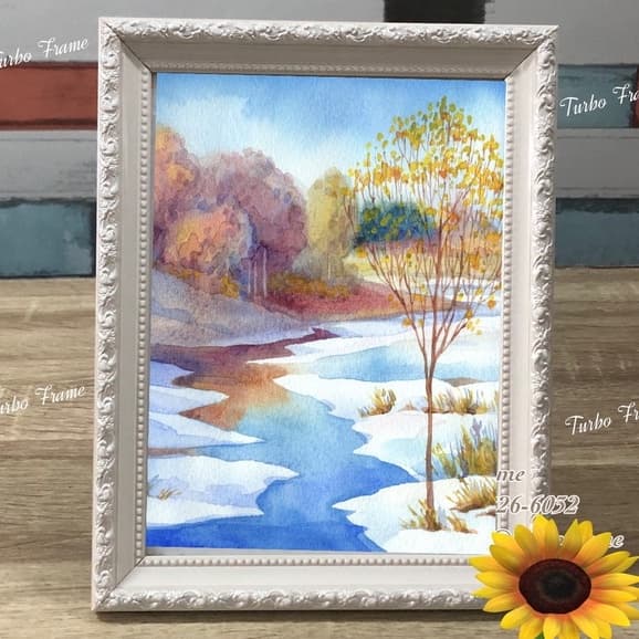 กรอบรูปสีสวยๆ น่ารัก กรอบเกียรติบัตร ขนาดภาพ 10x12” , A4 , 8x12" , 8x10" ,6x8”, A5 , 6x12"ใส่ใบประกาศ งานแต่งงาน +กระจก รูปที่ 3