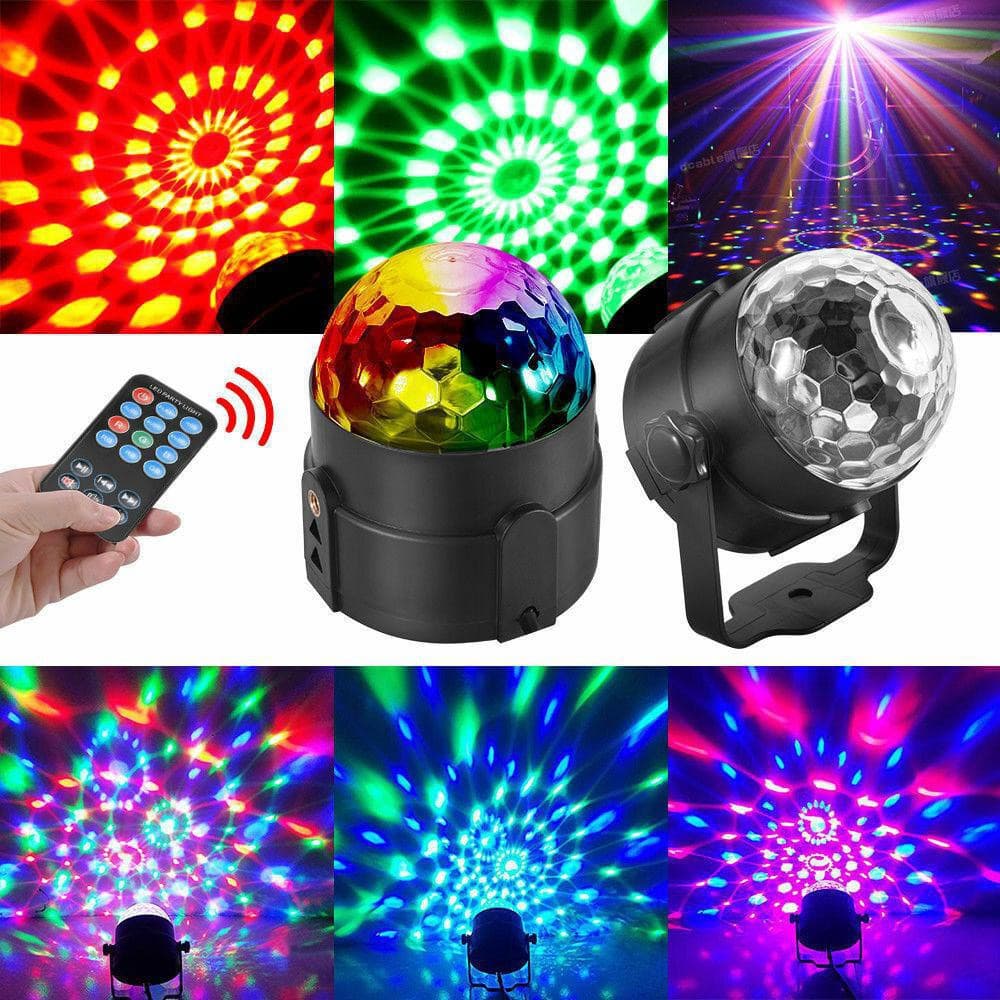 ไฟดิสโก้ Disco Light ไฟเทค ไฟปาร์ตี้ ตามจังหวะ LED Party Light ขนาดเล็ก RGB ไฟเวที ดิสโก้ผับ งานปาร์ตี้โคมไฟพร้อมรีโมทคอ รูปที่ 2