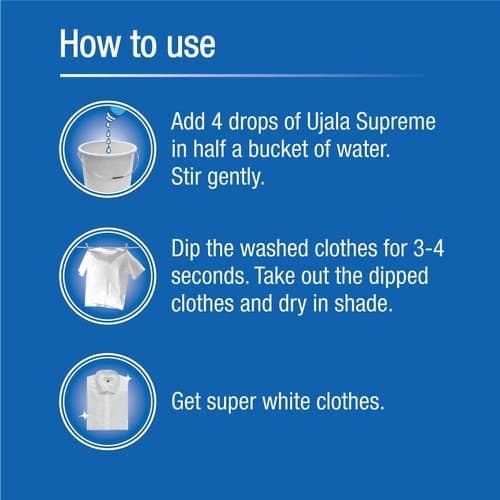{** **} SMALL INDIA Liquid Blue Ujala Supreme 75ml ครามน้ำสกัดจากต้นคราม ออแกนิค% รูปที่ 3