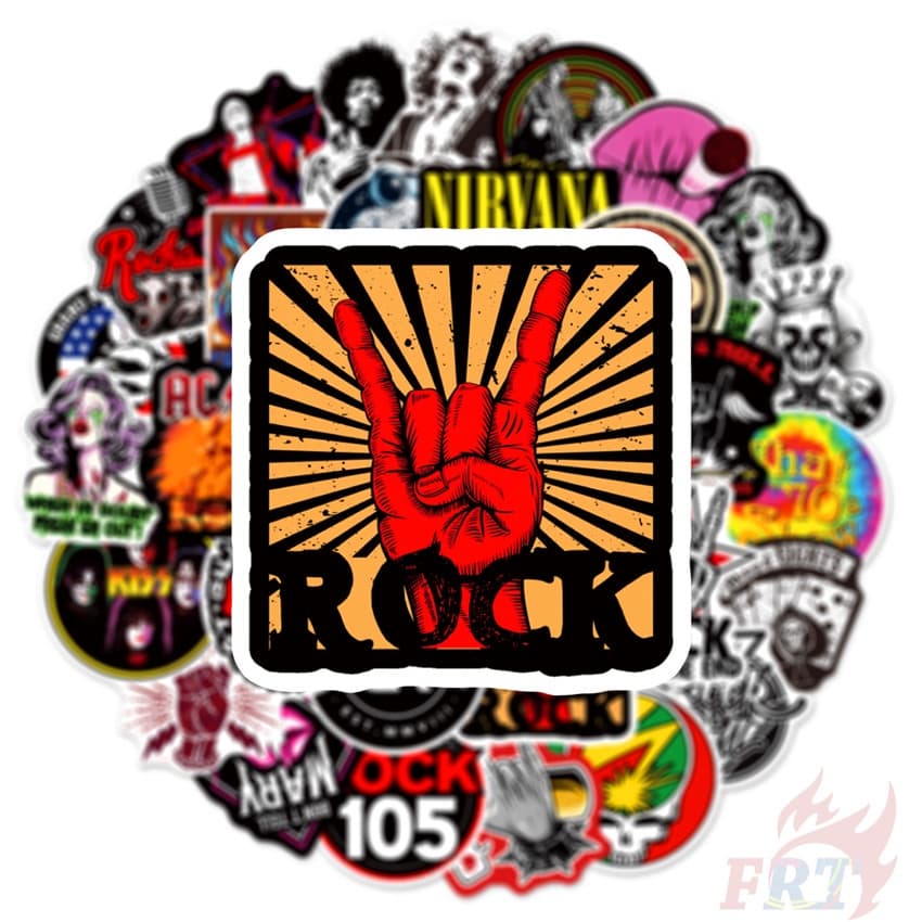 HipHop Rock Band - Rock & Roll Series 02 Stickers 50Pcs/Set DIY Fashion Waterproof Doodle Decals Stickersc รูปที่ 5