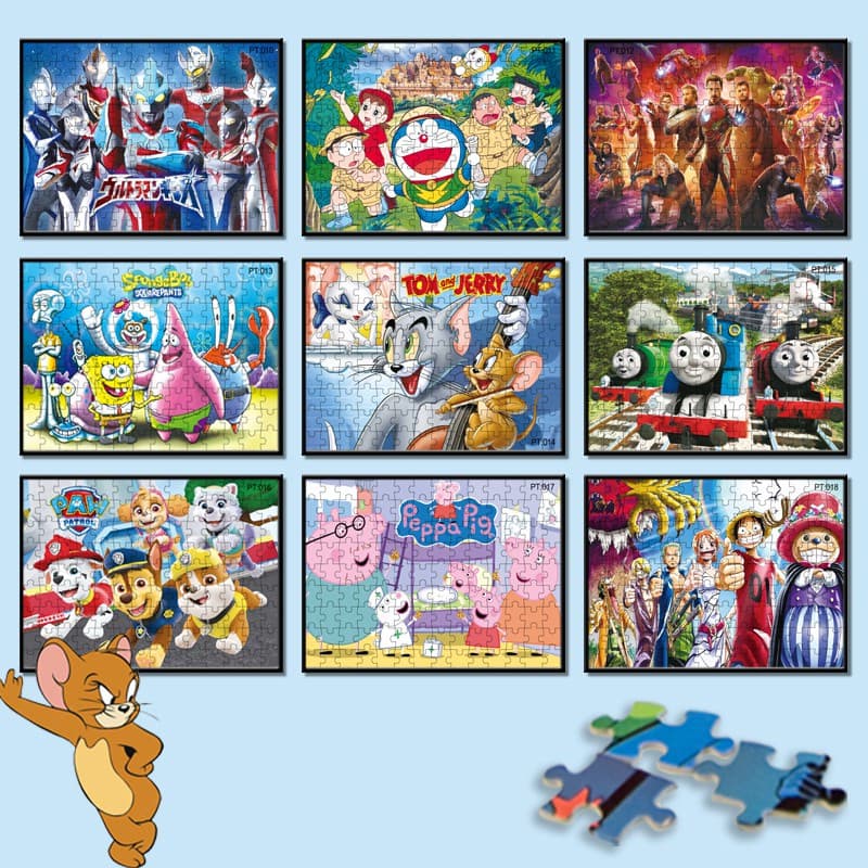 126 จิ๊กซอว์การ์ตูน จิ๊กซอ ว์มินเนี่ยน แมวกริ๊ง แมวกับหนู 126 ชิ้น จิ๊กซอว์กระดาษ 6-8 ปี ของเล่นเพื่อการศึกษาสำหรับเด็ก เด็กผู้ชาย รูปที่ 8
