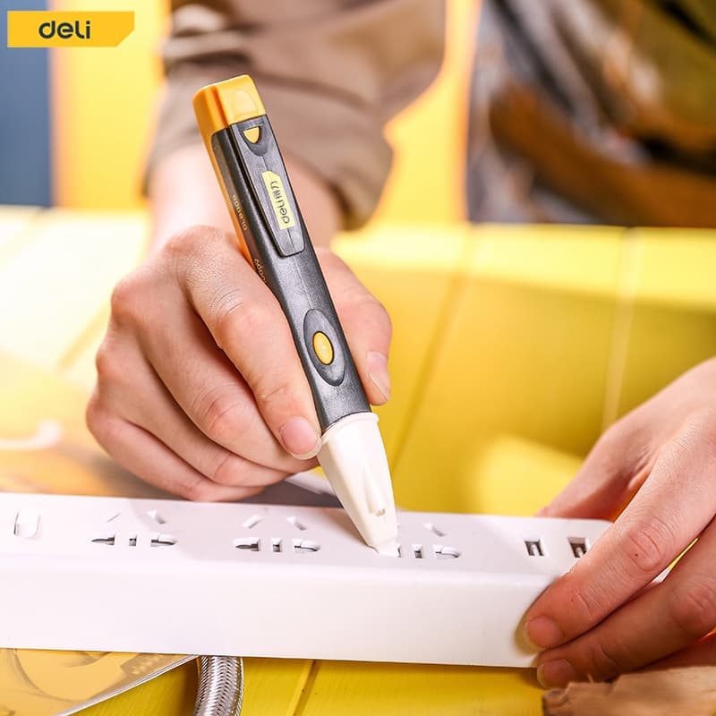 Deli ปากกาวัดไฟ ปากกาเช็คไฟ ปากกาทดสอบไฟฟ้า 1000V แบบไม่สัมผัส Non-Contact มีเสียงแจ้งเตือน Voltage Tester รูปที่ 2