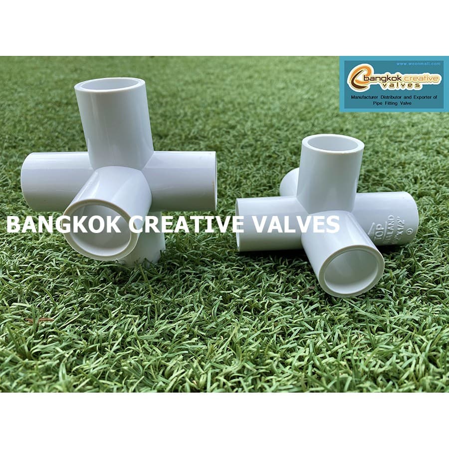 ข้อต่อ PVC ห้าทาง ข้อต่อห้าทาง ห้าทาง สีฟ้า/สีขาว A3 รูปที่ 3